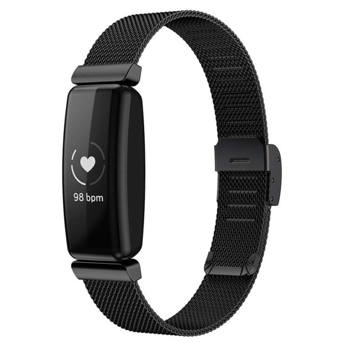 fb.m135.mb Main Black StrapsCo Stainless Steel Mesh Watch Band Strap for Fitbit Inspire 2