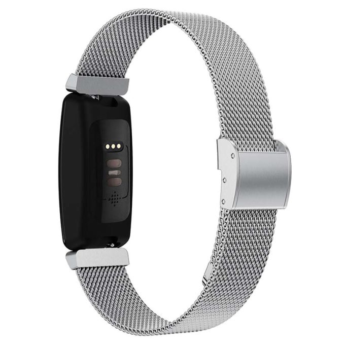 fb.m135.ss Back Silver StrapsCo Stainless Steel Mesh Watch Band Strap for Fitbit Inspire 2