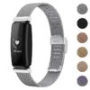 fb.m135.ss Gallery Silver StrapsCo Stainless Steel Mesh Watch Band Strap for Fitbit Inspire 2