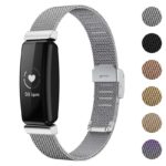 fb.m135.ss Gallery Silver StrapsCo Stainless Steel Mesh Watch Band Strap for Fitbit Inspire 2