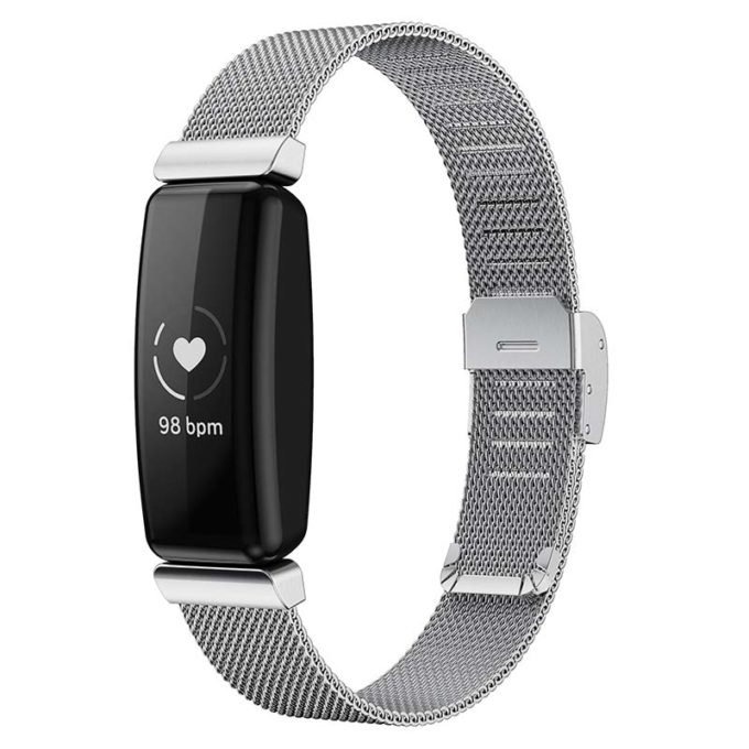 fb.m135.ss Main Silver StrapsCo Stainless Steel Mesh Watch Band Strap for Fitbit Inspire 2