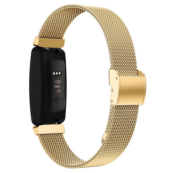 fb.m135.yg Back Yellow Gold StrapsCo Stainless Steel Mesh Watch Band Strap for Fitbit Inspire 2