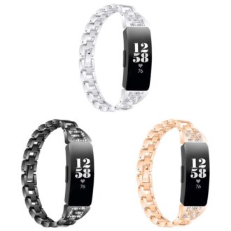 fb.m136 All Color StrapsCo Metal Alloy Link Watch Band Strap with Rhinestones for Fitbit Inspire 2