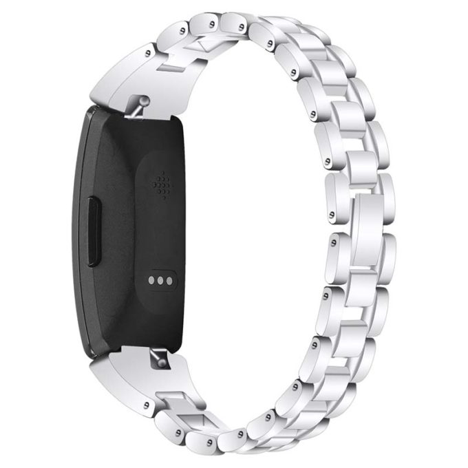 fb.m136.ss Back Silver StrapsCo Metal Alloy Link Watch Band Strap with Rhinestones for Fitbit Inspire 2