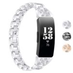 fb.m136.ss Gallery Silver StrapsCo Metal Alloy Link Watch Band Strap with Rhinestones for Fitbit Inspire 2