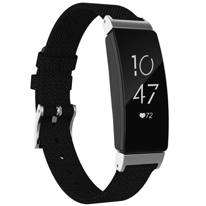 fb.ny20.1 Main Black StrapsCo Canvas Watch Band Strap for Fitbit Inspire 2