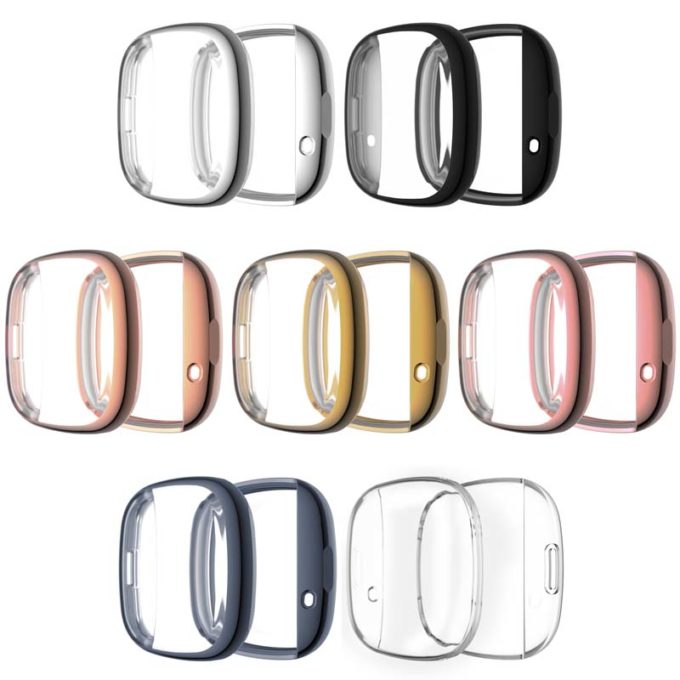 fb.pc13 All Color StrapsCo TPU Rubber Protective Case for Fitbit Versa 3 Sense