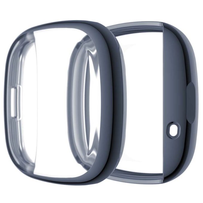 fb.pc13.7 Main Grey StrapsCo TPU Rubber Protective Case for Fitbit Versa 3 Sense