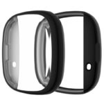 fb.pc13.mb Main Black StrapsCo TPU Rubber Protective Case for Fitbit Versa 3 Sense