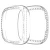 fb.pc14.22 Main Clear StrapsCo Protective Case with one row of Rhinestones for Fitbit Versa 3 Sense