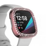 fb.pc15.13 Alt Pink StrapsCo Protective Case with two rows of Rhinestones for Fitbit Versa 3 Sense