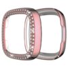 fb.pc15.13 Main Pink StrapsCo Protective Case with two rows of Rhinestones for Fitbit Versa 3 Sense