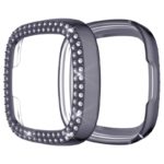 fb.pc15.7 Main Grey StrapsCo Protective Case with two rows of Rhinestones for Fitbit Versa 3 Sense