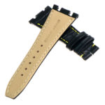 ap.l4.1.10 DASSARI Croc Embosed Leather Strap for Audemars Piguet in Black w Yellow Stitching 3