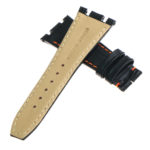 ap.l4.1.12 DASSARI Croc Embosed Leather Strap for Audemars Piguet in Black w Orange Stitching 3