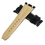 ap.l4.1.22 DASSARI Croc Embosed Leather Strap for Audemars Piguet in Black w White Stitching 3