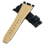 ap.l4.1.6 DASSARI Croc Embosed Leather Strap for Audemars Piguet in Black w Red Stitching 3