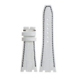 ap.l4.22.1 DASSARI Croc Embosed Leather Strap for Audemars Piguet in White w Black Stitching 2