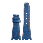 ap.l4.5.12 DASSARI Croc Embosed Leather Strap for Audemars Piguet in Blue w orange Stitching 2