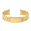m.fl1 .yg Main Yellow Gold StrapsCo Stainless Steel Flat Link Bracelet 18mm 19mm 20mm 21mm 22mm