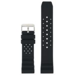 r.sk4 .1 Up Black StrapsCo Perforated Silicone Rubber Strap for Seiko Diver 20mm 22mm 24mm