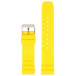 r.sk4 .10 Up Yellow StrapsCo Perforated Silicone Rubber Strap for Seiko Diver 20mm 22mm 24mm