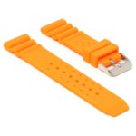 r.sk4 .12 Angle Orange StrapsCo Perforated Silicone Rubber Strap for Seiko Diver 20mm 22mm 24mm