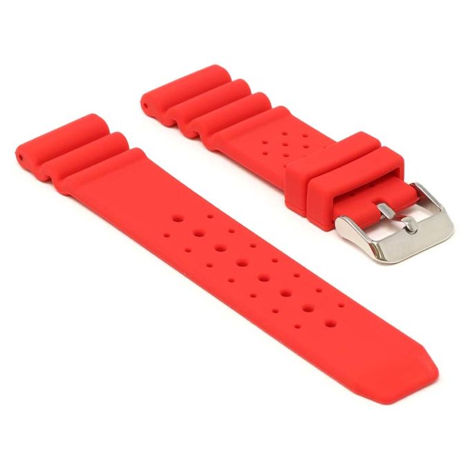 r.sk4 .6 Angle Red StrapsCo Perforated Silicone Rubber Strap for Seiko Diver 20mm 22mm 24mm