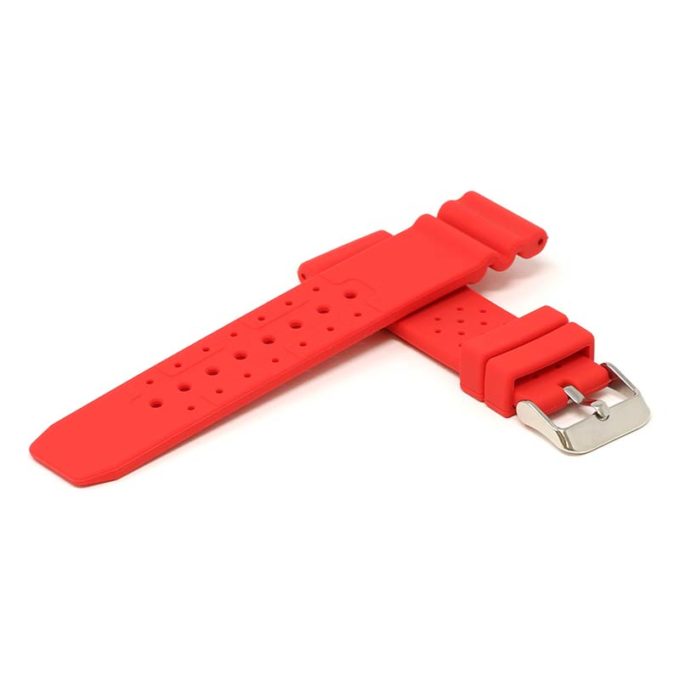r.sk4 .6 Cross Red StrapsCo Perforated Silicone Rubber Strap for Seiko Diver 20mm 22mm 24mm