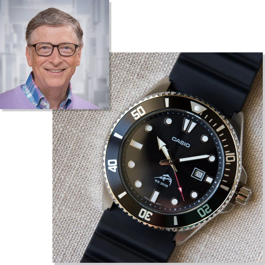 Watches Worn By Top Ceos And Business Leaders Bill Gates Casio Duro Marlin