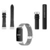 Mens Strap Bundle for Fitbit Charge 4 Charge 3 Black Silver Black
