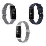 Mens Strap Bundle for Fitbit Inspire 2 Grey Silver Navy Blue