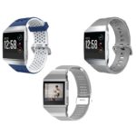 Mens Strap Bundle for Fitbit Ionic Blue Silver Grey