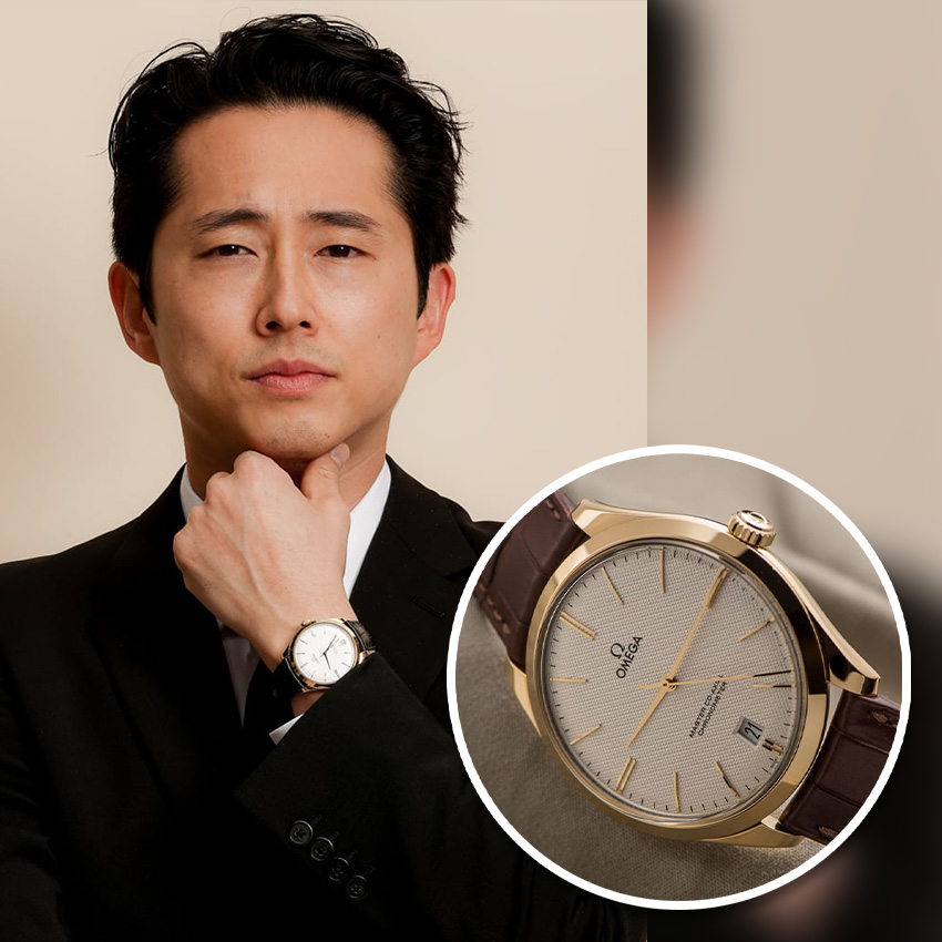 Academy Award Nomiees And Their Watches Steven Yeun Omega Deville Tresor