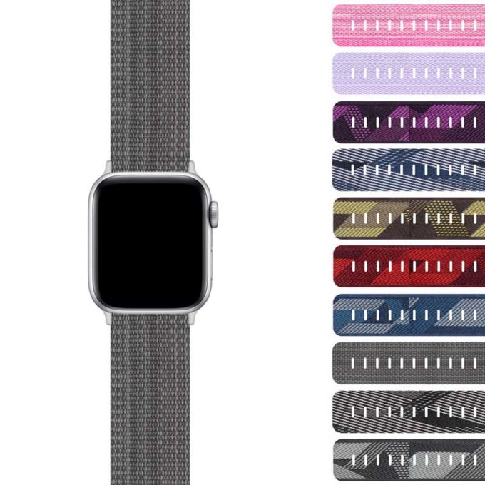 ax.s.ny6 Gallery StrapsCo Apple Watch Nylon Canvas Strap Band