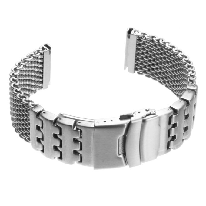 m5.mb Block Link Shark Mesh Strap in Silver pic 2