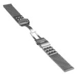 m5.ss Block Link Shark Mesh Strap in Silver pic 3
