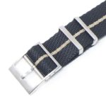 nt5.1.17 Alt Black Khaki StrapsCo Twill Weaved Nylon NATO Watch Band Strap 20mm 22mm