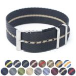 nt5.1.17 Gallery Black Khaki StrapsCo Twill Weaved Nylon NATO Watch Band Strap 20mm 22mm 1