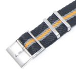 nt5.1.7.12 Alt Black Grey Orange StrapsCo Twill Weaved Nylon NATO Watch Band Strap 20mm 22mm