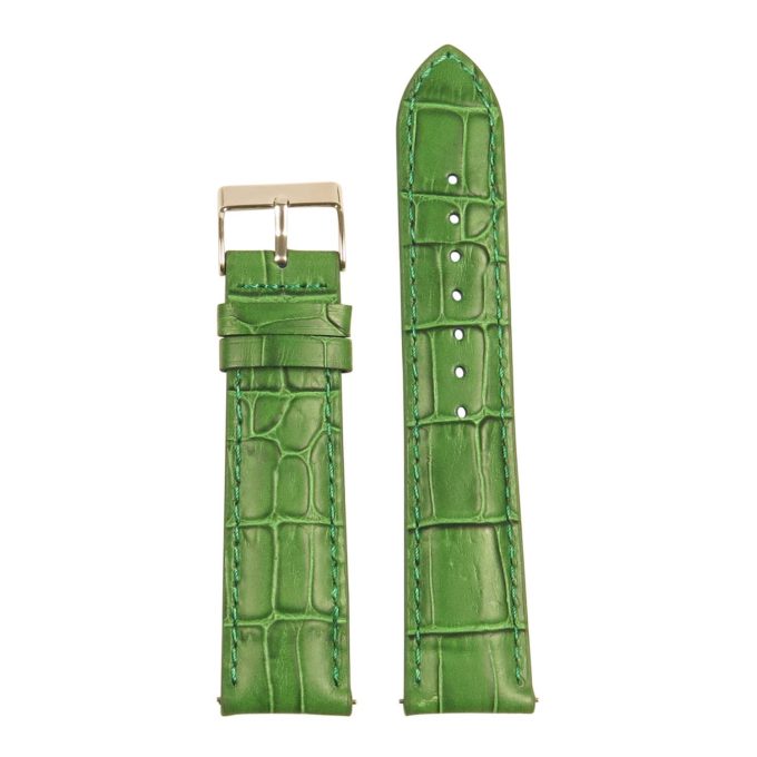 st21.11.11 Up Green Crocodile Embossed Leather Watch Band