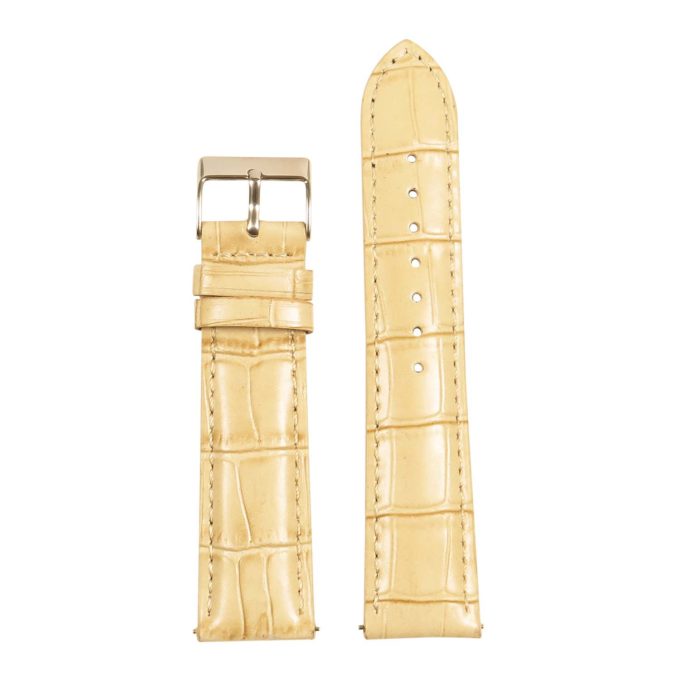 st21.17.17 Up Beige Crocodile Embossed Leather Watch Band