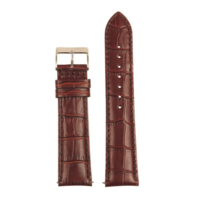 st21.2.2 Up Brown Crocodile Embossed Leather Watch Band