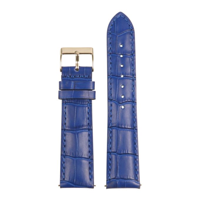 st21.5.5 Up Blue Crocodile Embossed Leather Watch Band