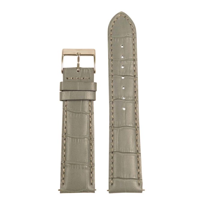 st21.7.7 Up Grey Crocodile Embossed Leather Watch Band