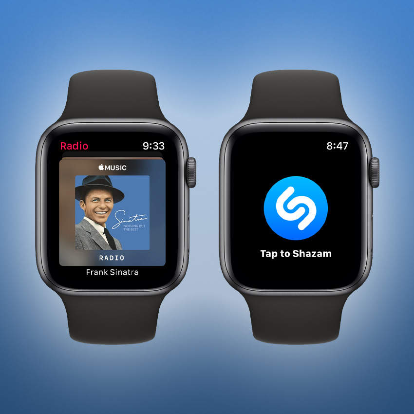 Shazam on apple discount watch