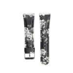 fb.l41.1.22 Up White Blossom StrapsCo Leather Watch Band Strap for Fitbit Sense Versa 3