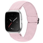 Fb.ny23.13 Main Pink StrapsCo Elastic Nylon Watch Band Strap For Fitbit Versa & Versa 2