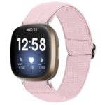 Fb.ny27.13 Main Pink StrapsCo Elastic Nylon Watch Band Strap For Fitbit Sense & Versa 3