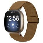 Fb.ny27.2 Main Brown StrapsCo Elastic Nylon Watch Band Strap For Fitbit Sense & Versa 3